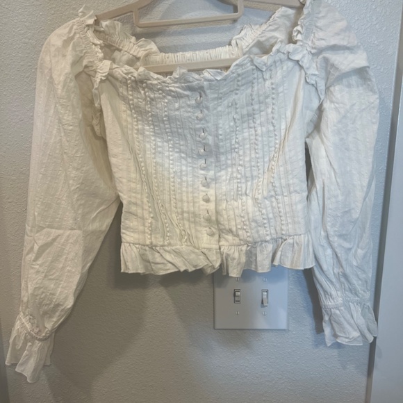 Off-Shoulder Ruffle Corset Top - Picture 4 of 6